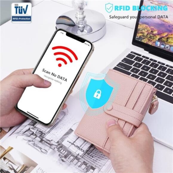 Womens Wallet Small, Card Holder Pink - Picture 5 of 6